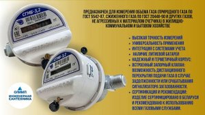 Счетчик газа бытовой малогабаритный СГМБ-3,2