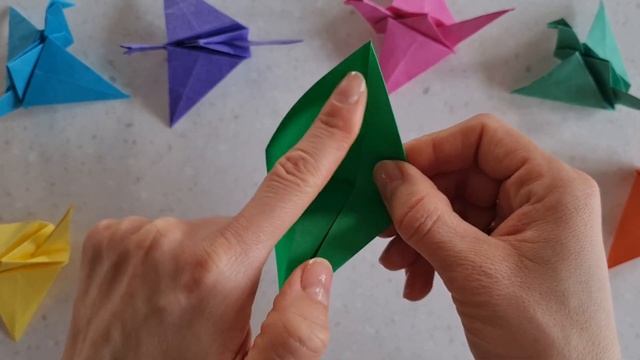 Оригами птицы машущие крыльями | поделки из бумаги с детьми