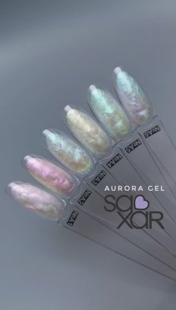 SAXAR гель AURORA "ДВОЙНОЙ ЭФФЕКТ", хамелеон с эффектом мрамора