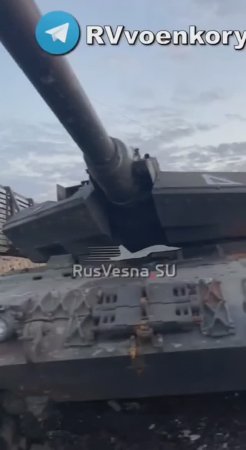 ❗️🇷🇺🔥🏴⚡️Мотострелки ВКС показали уничтоженный немецкий Leopard 2A6 на Курской земле