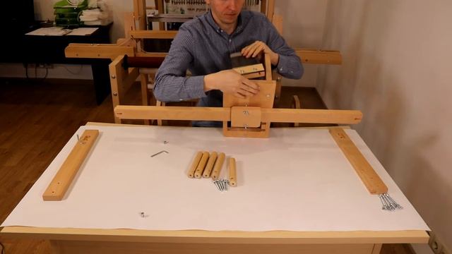 Сборка направляющего секционного вала для ткацкого станка "Оптима-Профи" смотреть онлайн