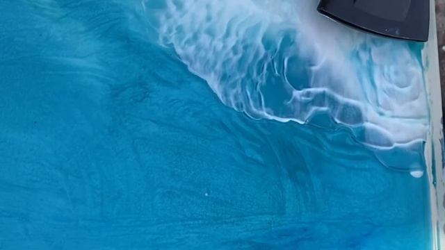 Эпоксидная смола. Стол из эпоксидный смолы. Море