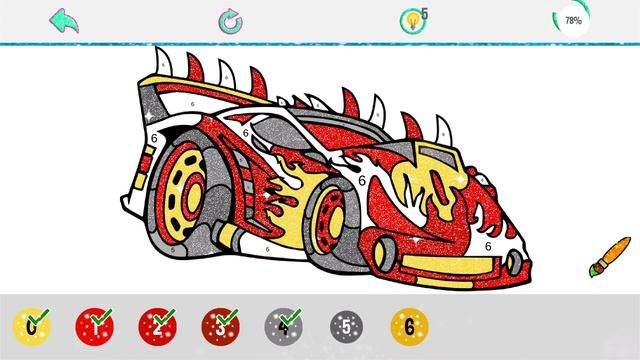 Glitter Color By Number Drawing Pages - Learn How To Draw Adult Coloring Book