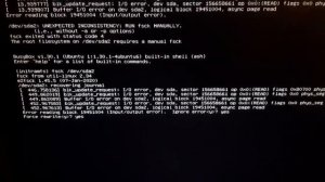 Fix Ubuntu: Manual FSCK for dev sda Solved #linux #ubuntu #fsck