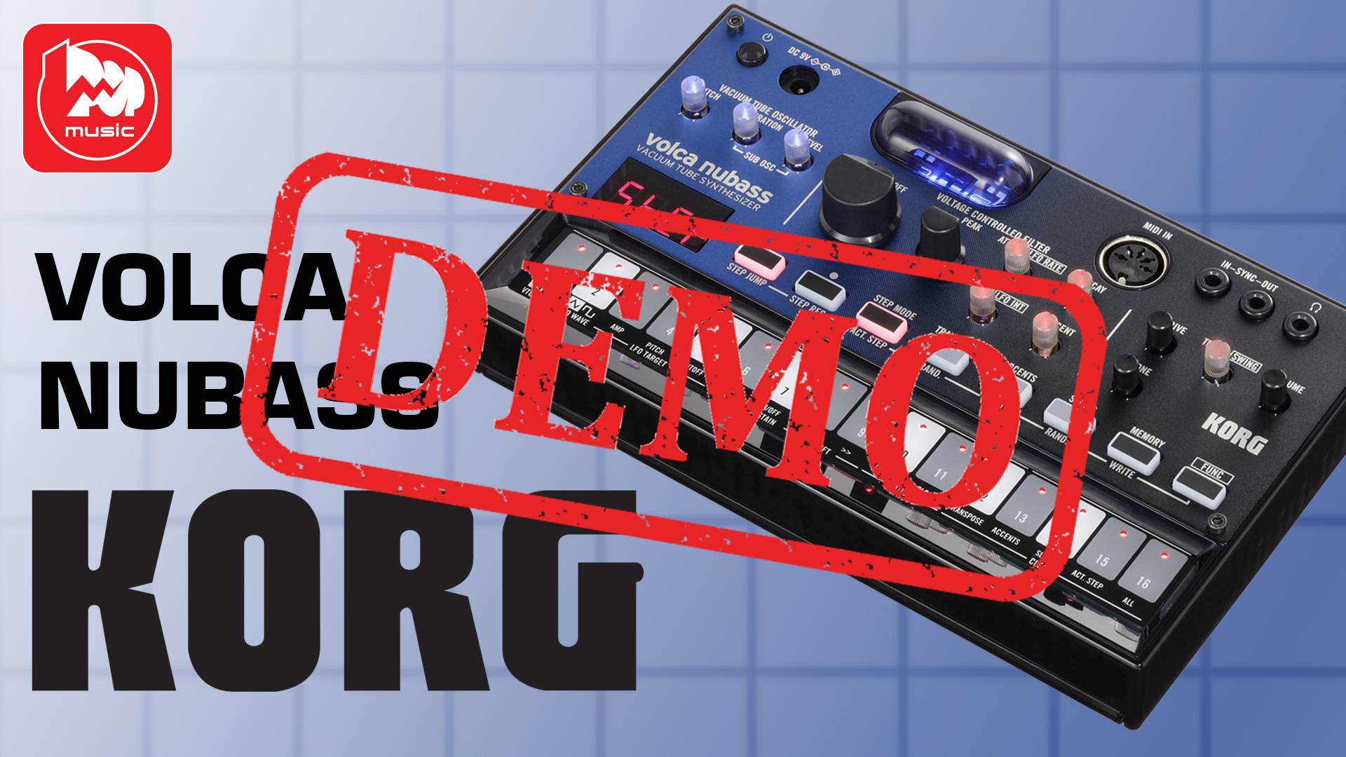 Аналоговый синтезатор KORG VOLCA NUBASS - демонстрация звучания