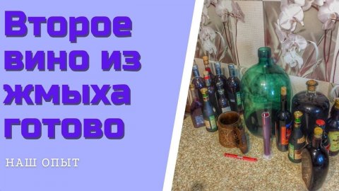ВТОРОЕ ВИНО ИЗ ЖМЫХА в домашних условиях готово, смотрим результат