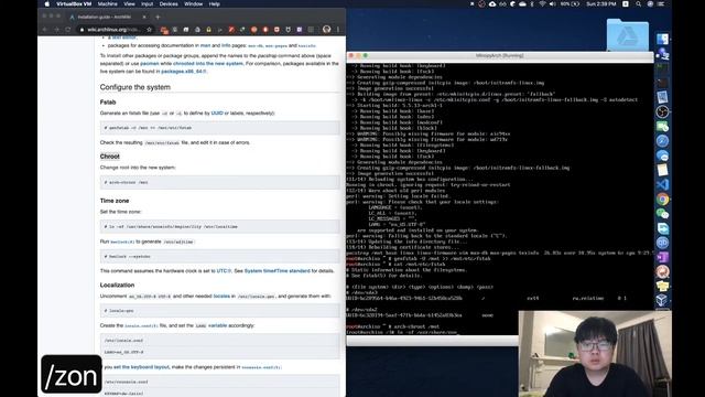 安装ArchLinux；UEFI模式；VirtualBox смотреть онлайн