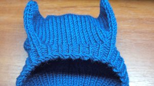 Шапочка - чепчик с ушками для собачки или кошечки на вязальной машине.