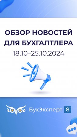 Обзор новостей для бухгалтера за 18.10-24.10.2024