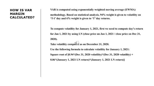 What is value at risk (VaR) Margin? How it is been Calculated?