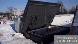 Кровельный люк с лебедкой