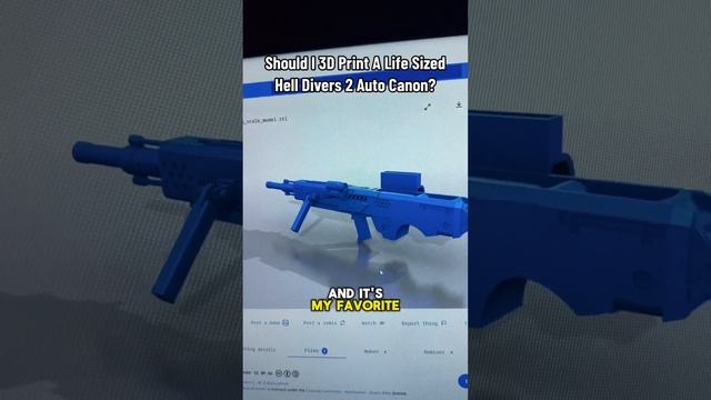3D Printing Lifed Size Hell Divers 2 Autocannon?!?!?! #helldivers2 #helldivers #halo #warhammer40k смотреть онлайн
