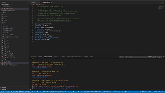 STM32 PlatformIO VScode upload directly from vscode to stm32