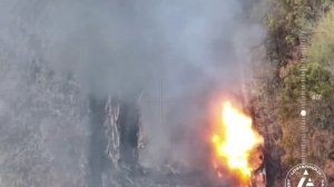 Момент уничтожения FPV-дронами украинского Т-64БВ