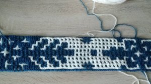 Схема "Снежинки" в технике Интерлок ряды с 6 - 10 / Проект "Вяжем вместе"