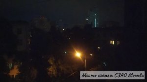 Ночная гроза в Москве 3 июля 2022 года.