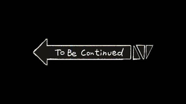 Надпись to be continued без фона