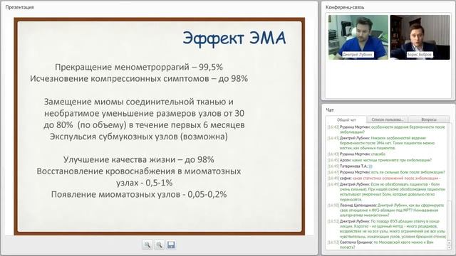 2-й вебинар для врачей по эмболизации маточных артерий