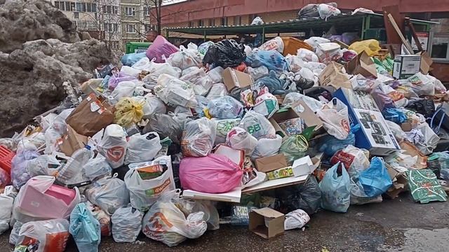Мусор не убирают в Химках в Подмосковье смотреть онлайн
