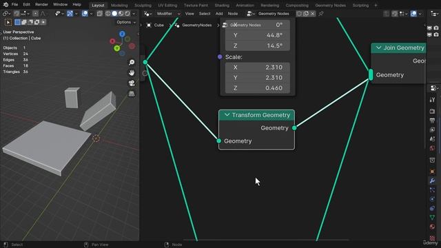 4. Transform, Join Geometry Node and Some Shortcuts