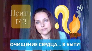 Притчи Соломона - толкование 17:3. Православие в быту - раздражительность или очищение сердца