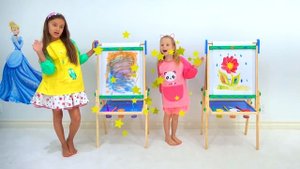 Nastya và Klava tổ chức các cuộc thi khác nhau