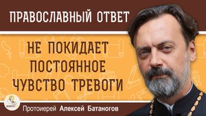 НЕ ПОКИДАЕТ ПОСТОЯННОЕ ЧУВСТВО ТРЕВОГИ. Протоиерей Алексей Батаногов