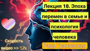 Рада Грановская. Лекция 10. Эпоха перемен в семье и психология человека.