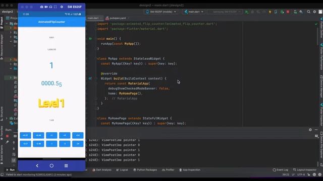 @Google #Flutter Tutorial for Beginners #50: Fun with AnimatedFlipCounter in Flutter
