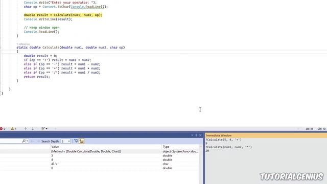 11-2. Debugging - Immediate Window | C# Programming for Absolute Beginners