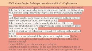 BBC Learning English   6 Minute Business English '15  Bullying or normal competition