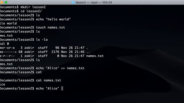 Mac/Linux Terminal Tutorial Lesson 2