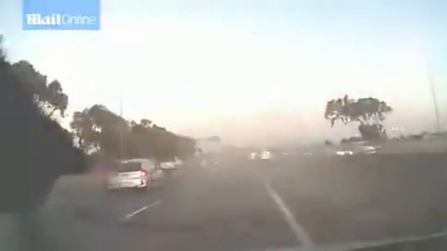 Horrific moment seatbelt-less driver is... смотреть онлайн