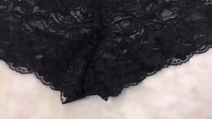Черные Кружевные трусики шорты от Лилала