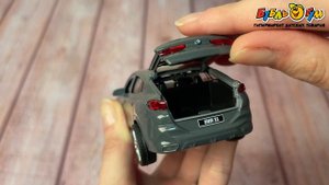 Машинка ТЕХНОПАРК BMW X6 металлическая открываются двери и багажник 12см
