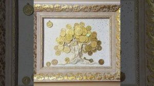 Панно "Денежное дерево", ручная работа.