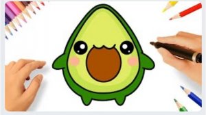 КАК НАРИСОВАТЬ МИЛЫЙ КАВАИЙНЫЙ АВОКАДО 🥑😊
