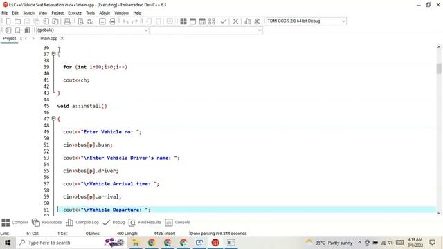 Vehicle Seat Reservation System Project in C++ | CPP Projects #cpp