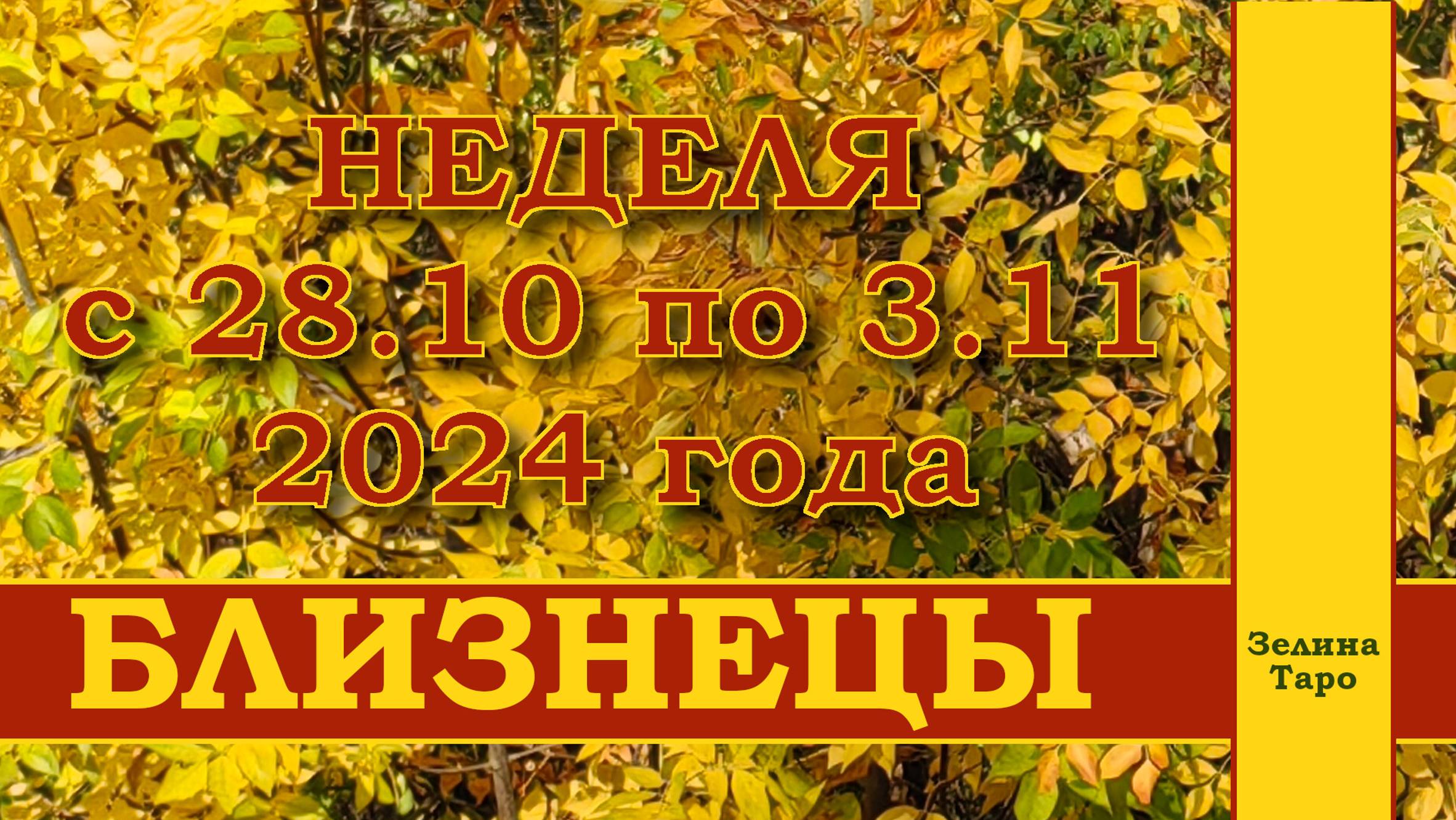 БЛИЗНЕЦЫ | ТАРО прогноз на неделю с 28 октября по 3 ноября 2024 года