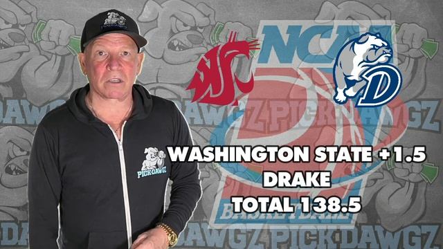 Washington State vs Drake 3/21/24 Free College Basketball Picks and Predictions  | March Madness