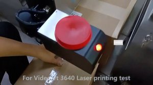 Тест нанесения на лазерном маркираторе Videojet 3640