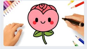 КАК НАРИСОВАТЬ ЦВЕТОК КАВАИ 🌸😊