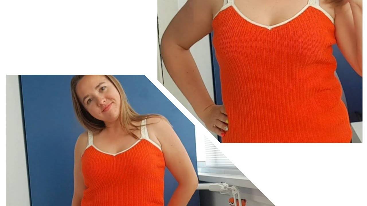 Вязовлог_09_08_21_капризничаю_довязала_свой_первый_топ_вязание_крючком