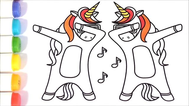 Радужные Единорги Раскраска Рисуем Единорога Раскраски Единорог Рисуем Раскраски смотреть онлайн