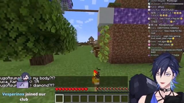 Luca teaching Yugo how Minecraft works