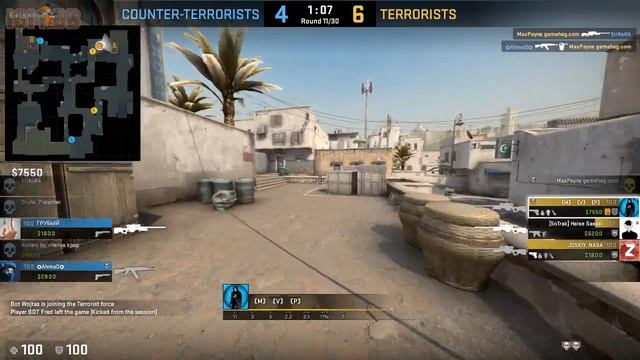 Counter-Strike: Global Offensive: Max Payne соревновательный режим, de_dust 2 смотреть онлайн