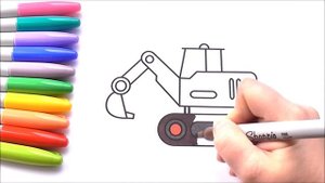 Раскраска Экскаватор Как Рисовать Экскаватор Рисуем Раскраски // Excavator Coloring How to Draw