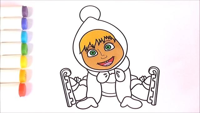 Маша и Медведь Мультик Раскраска для Детей Рисуем Раскраски для Малышей смотреть онлайн