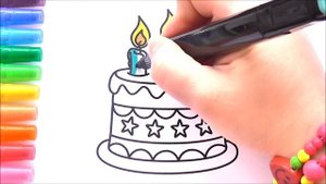 Радужный Торт Раскраска Рисуем Раскраски // Rainbow Cake Coloring Book Draw Coloring