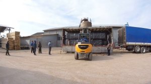 Погрузка комплекта материала для бани от фирмы РУССКИЕ ПЛОТНИКИ